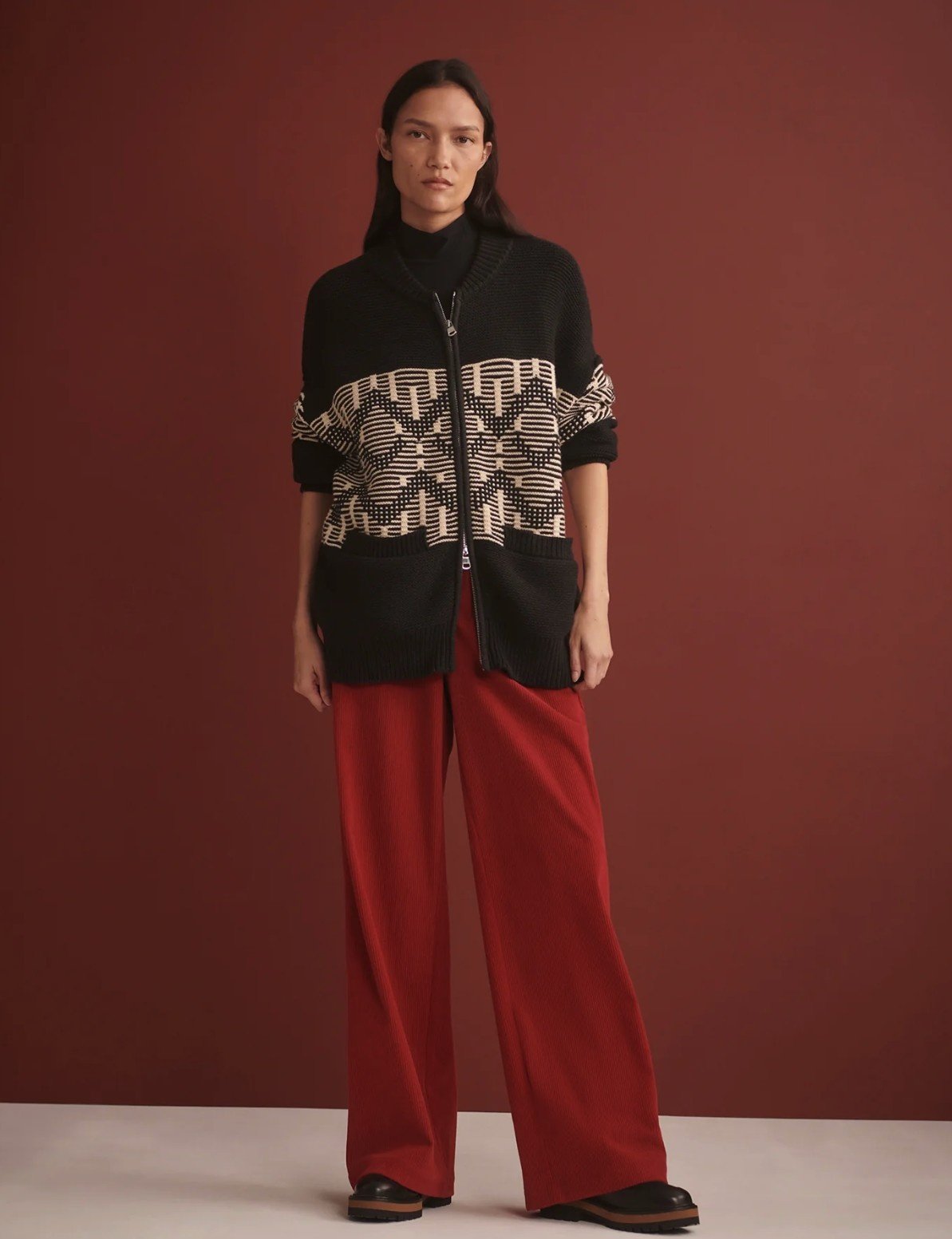 Varley Linnea Fairisle Knit Jacket