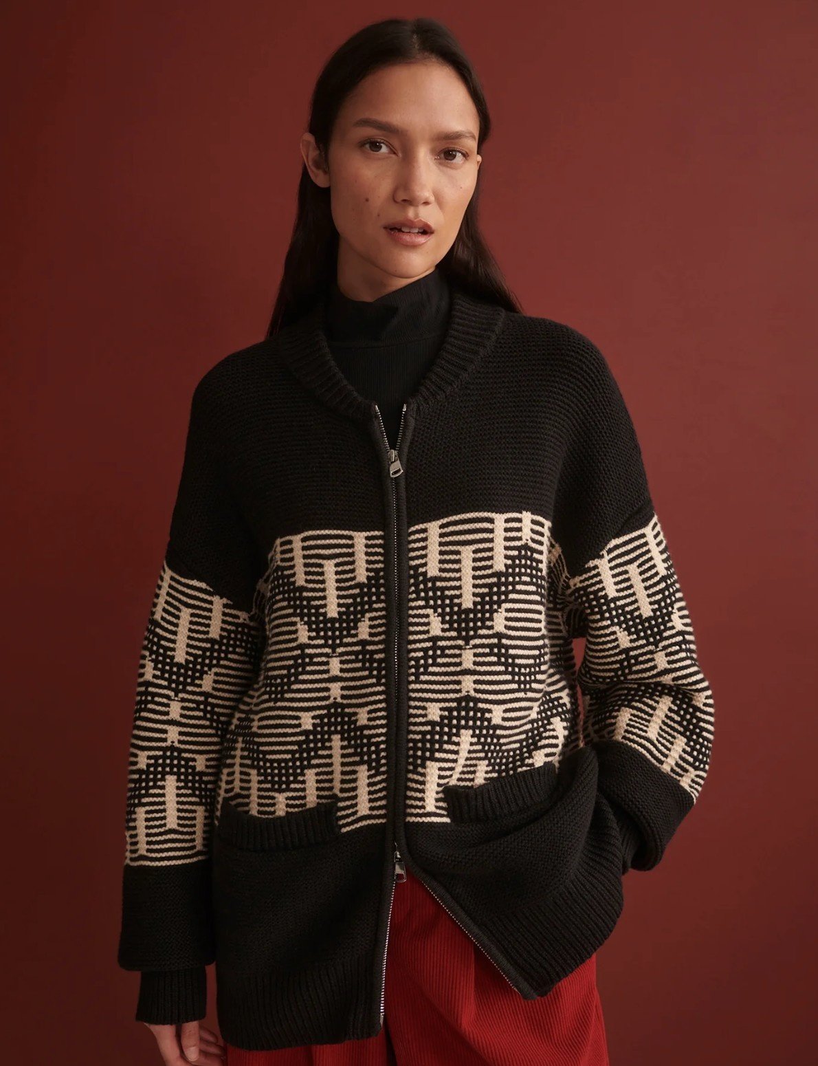 Varley Linnea Fairisle Knit Jacket
