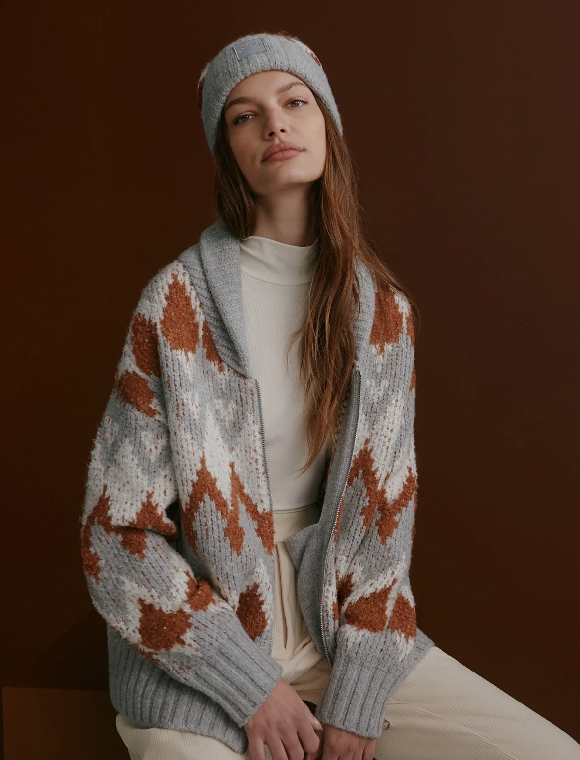 Varley Brockley Jacquard Knit Jacket