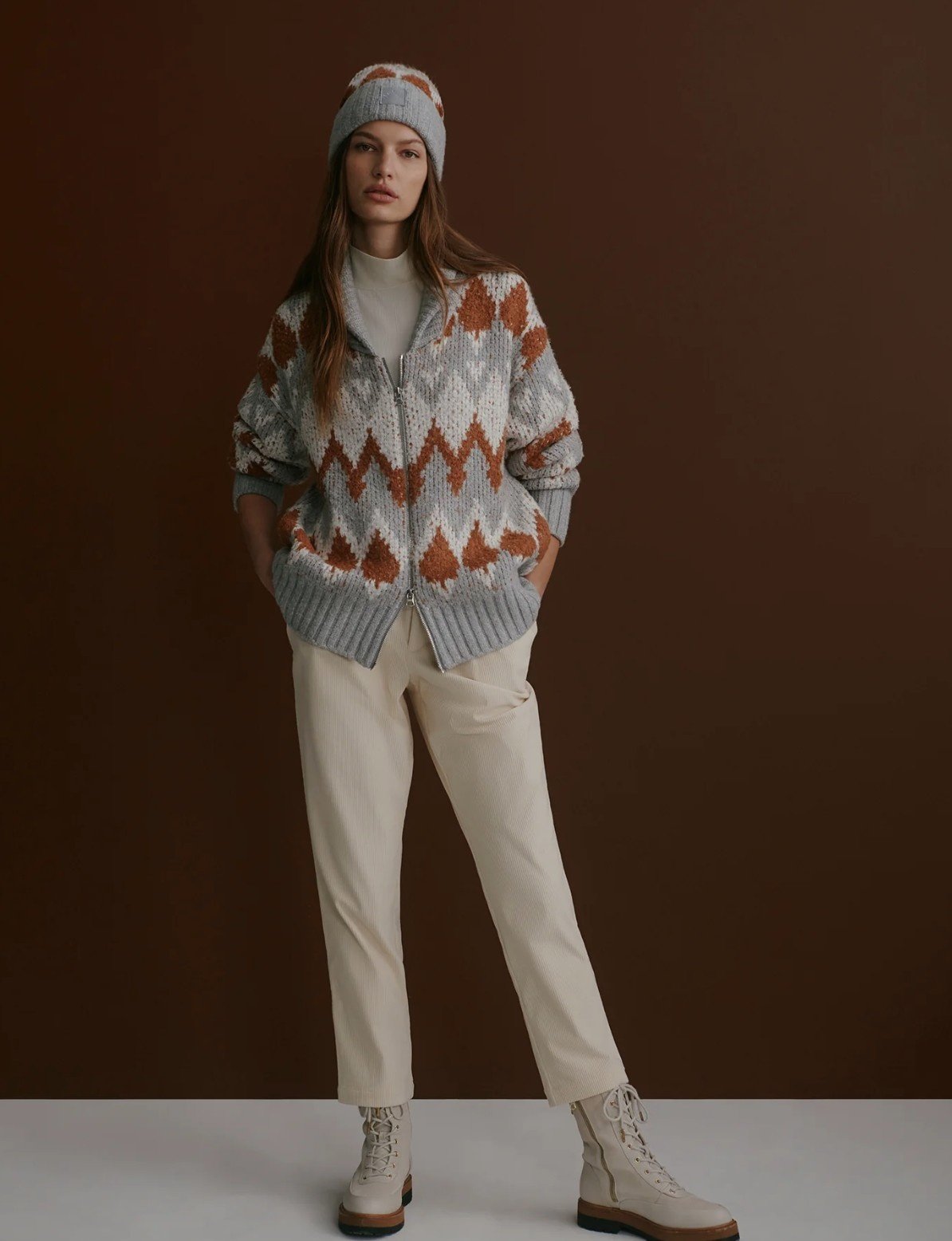 Varley Brockley Jacquard Knit Jacket