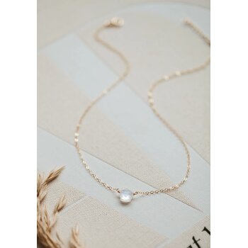 Hello Adorn Moonstone Cushion Necklace