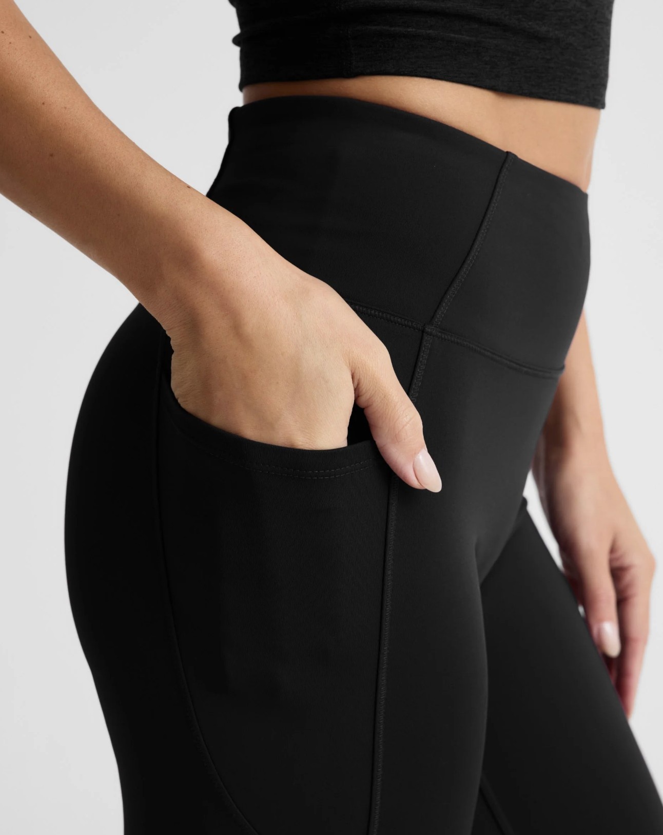 Beyond Yoga Pacer Fleece Zip Pocket Long Legging