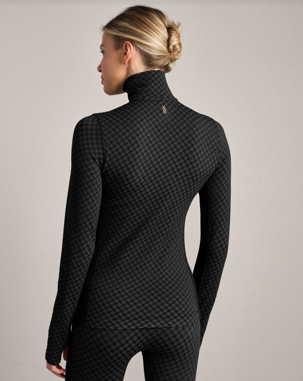 Rhone Apres Houndstooth Seamless 1/4 Zip