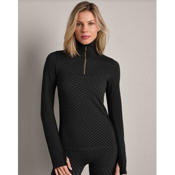 Rhone Apres Houndstooth Seamless 1/4 Zip