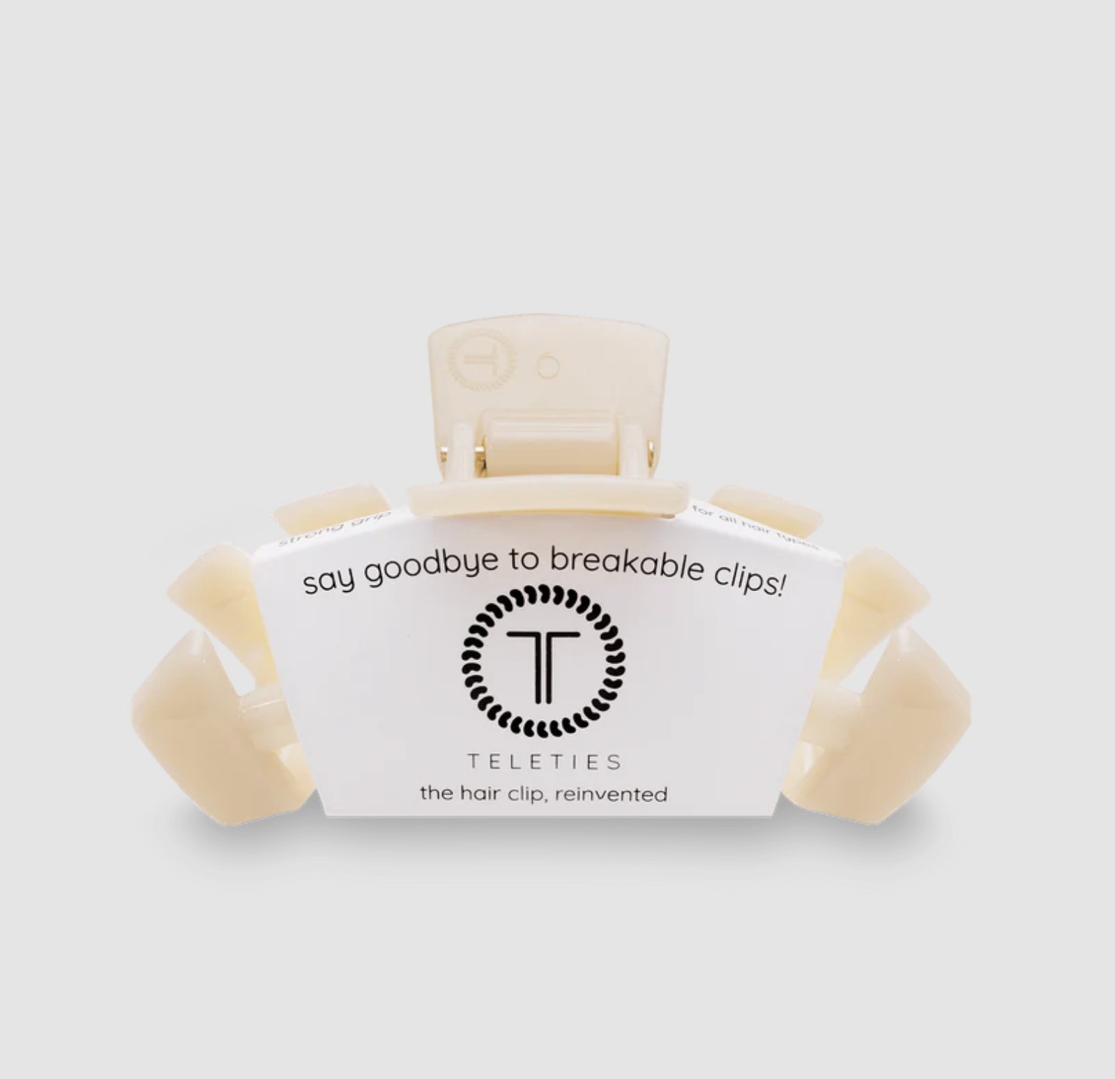 Teleties Classic Almond Beige Small Claw Hair Clip