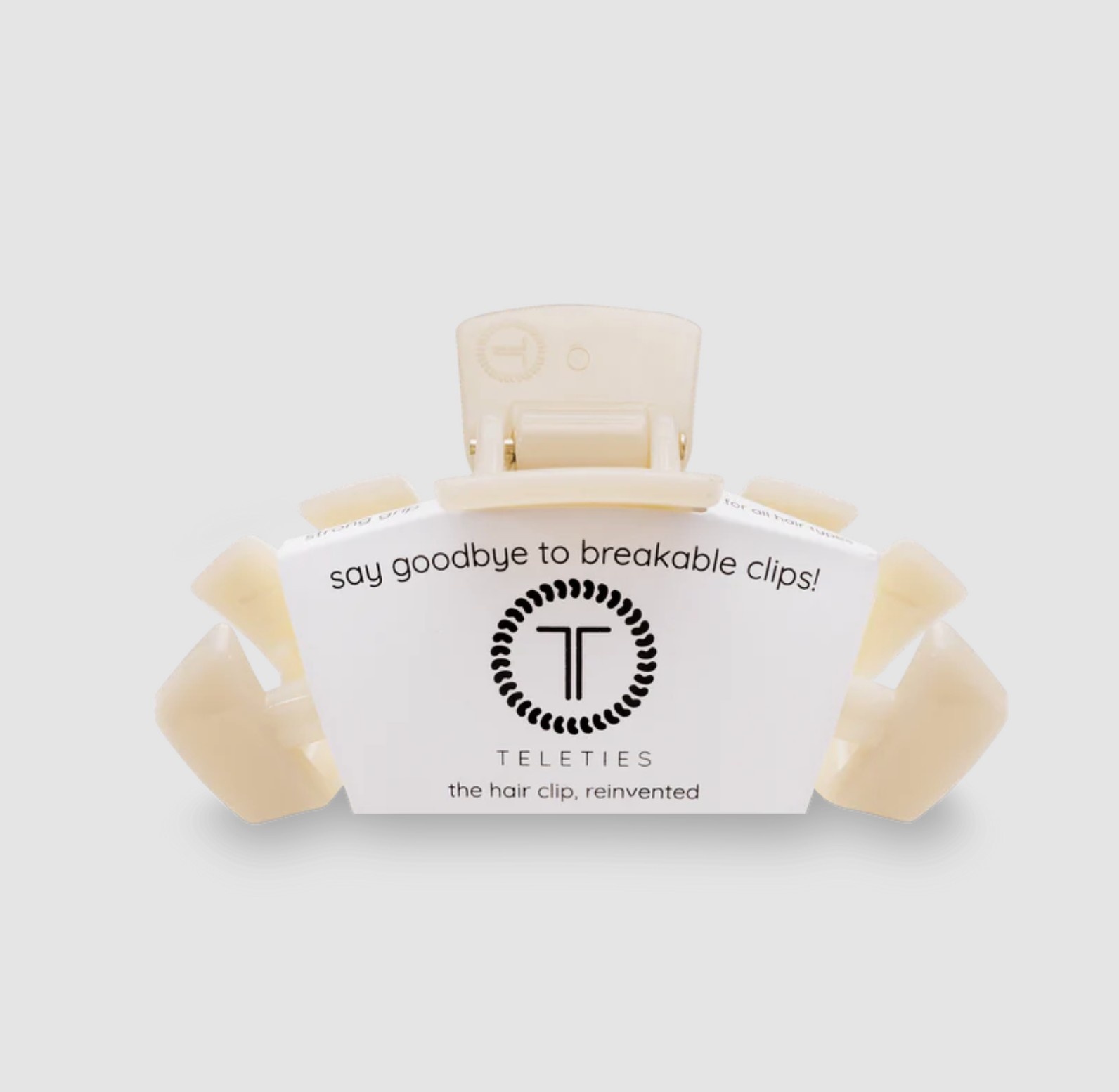 Teleties Classic Almond Beige Medium Claw Hair Clip