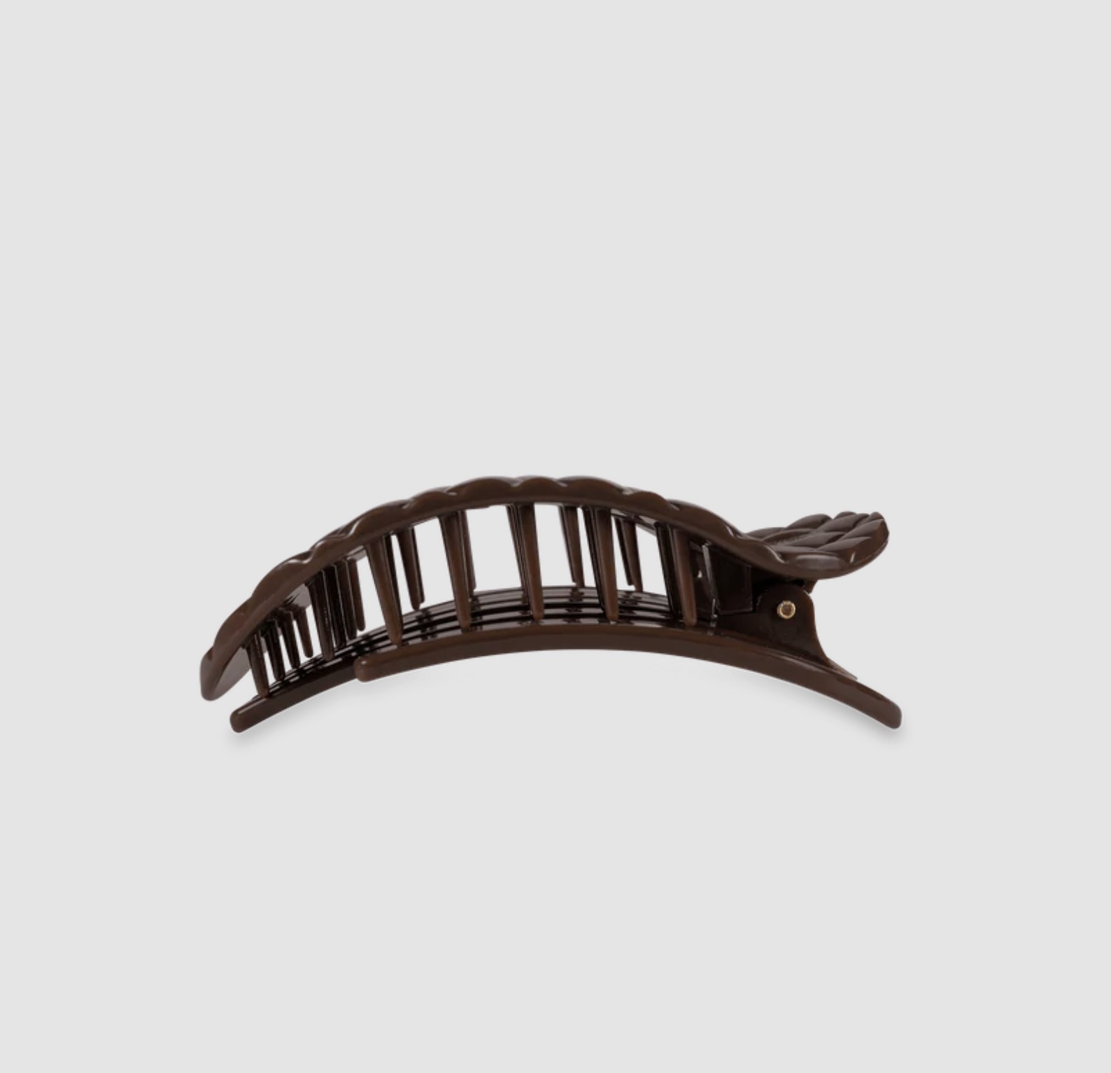 Teleties Truly Taupe Quilted Small Flat Round Hair Clip