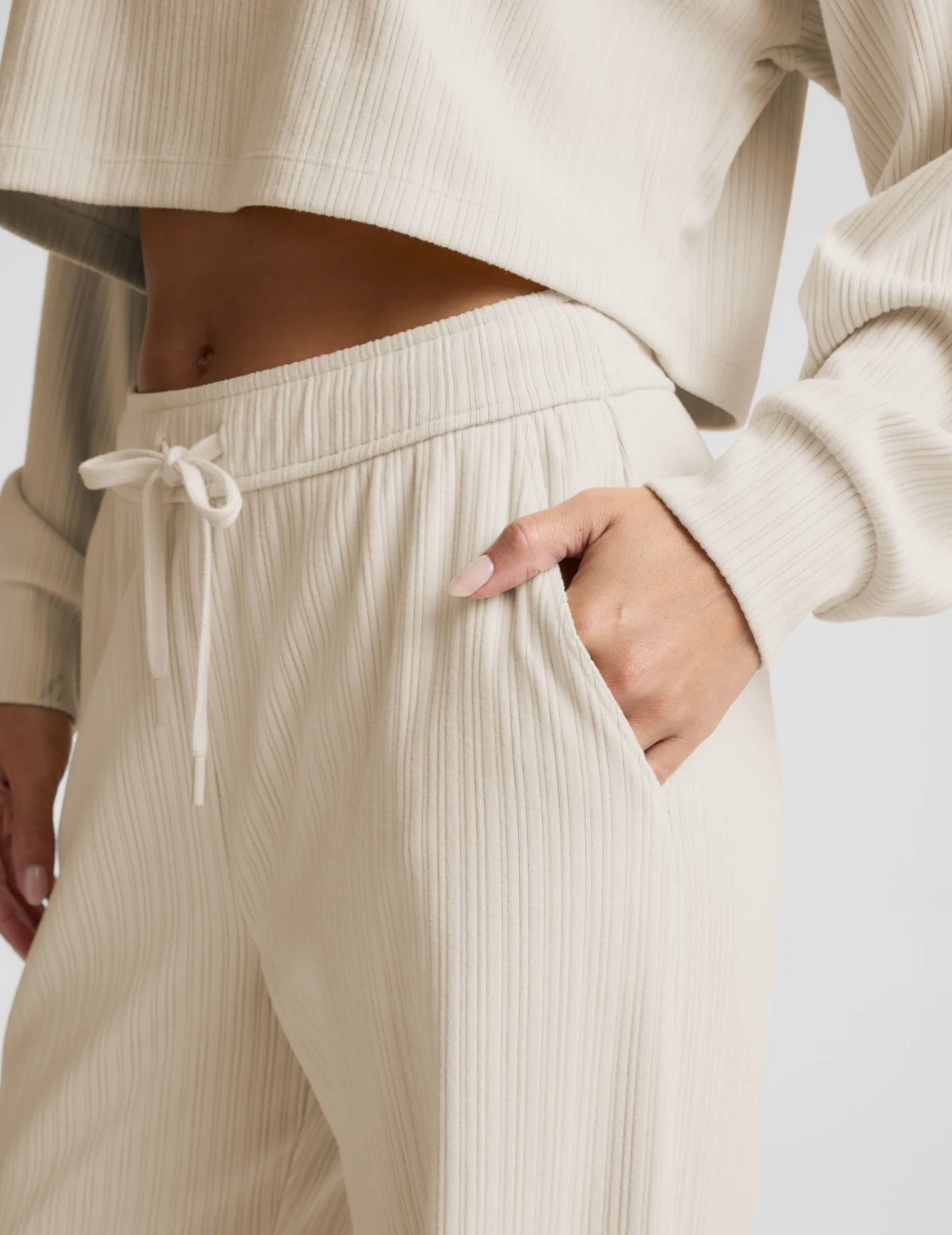 Beyond Yoga Breathe Easy Ribbed Wide Leg Pant