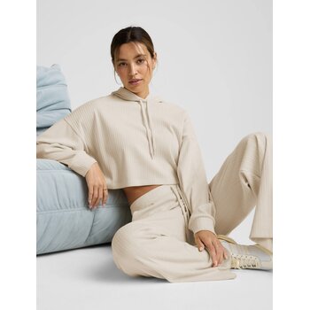 Beyond Yoga Breathe Easy Ribbed Cropped Hoodie