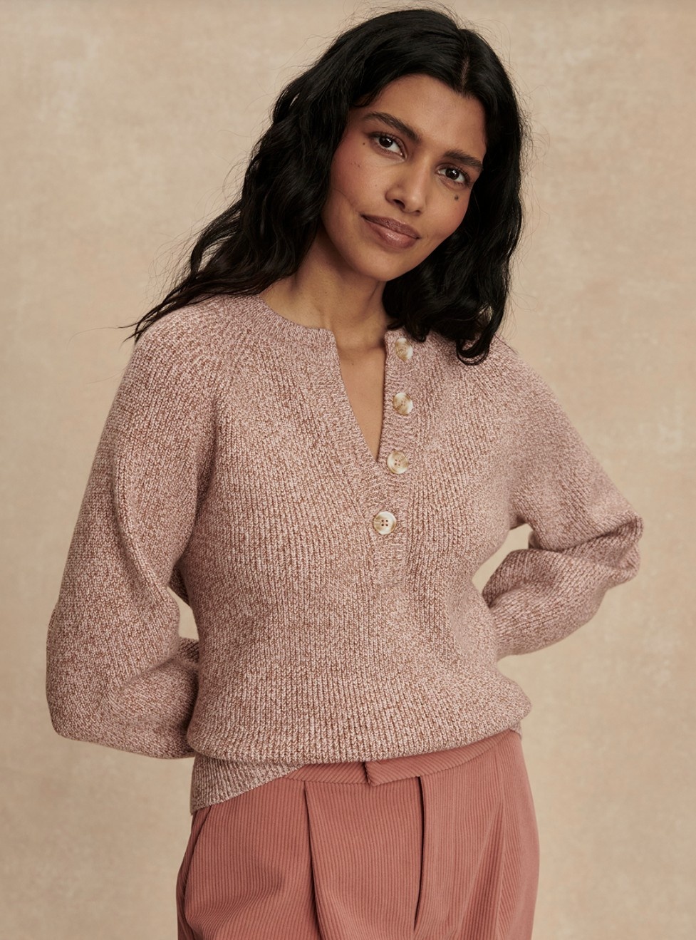 Varley Kennings Half Button Knit