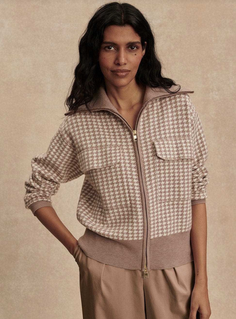 Varley Ablett Jacquard Knit Jacket