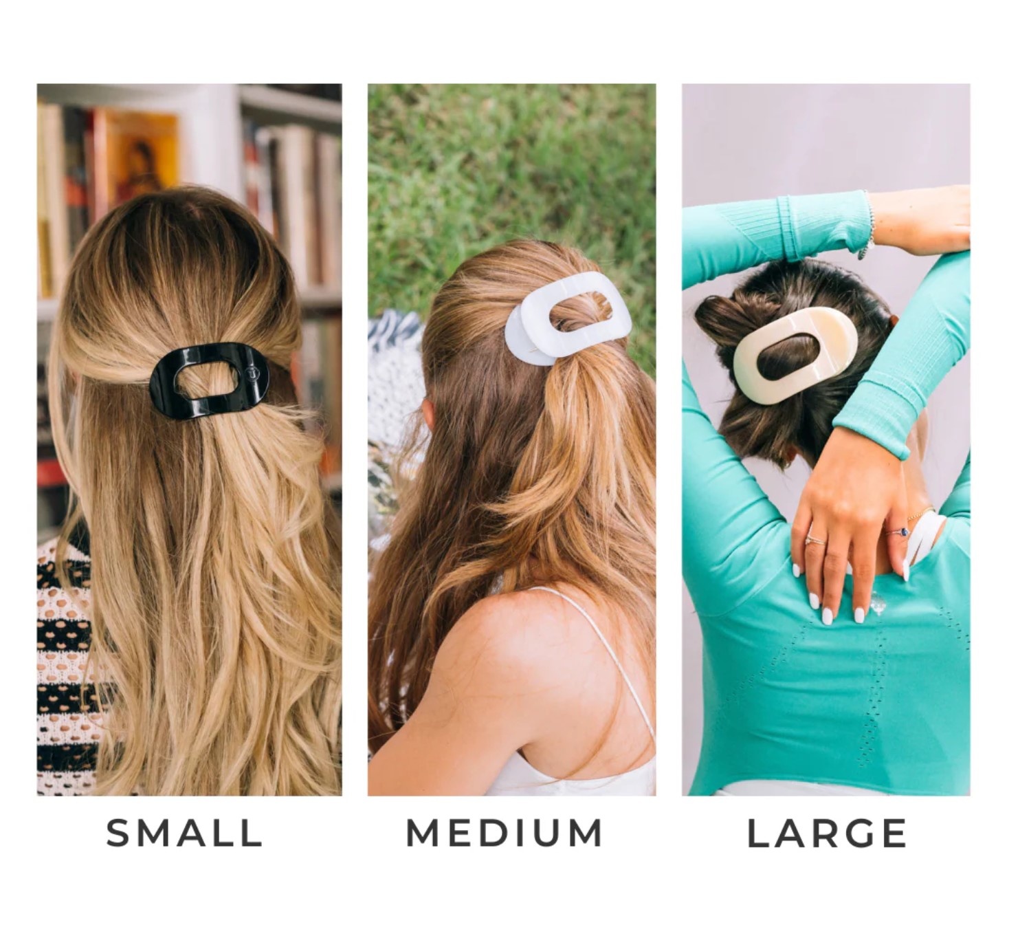 Teleties Small Flat Round Hair Clip