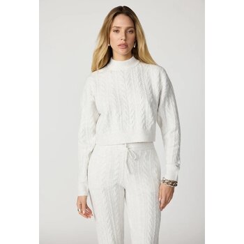 MPG Cable Knit Cropped Sweater