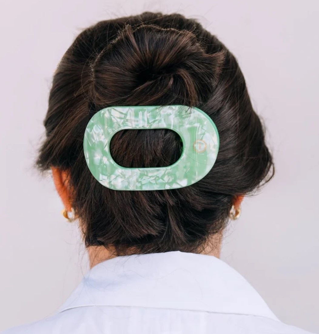 Teleties Large Flat Round Hair Clip