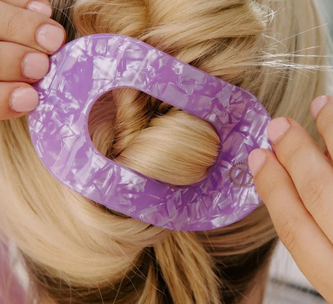 Teleties Large Flat Round Hair Clip