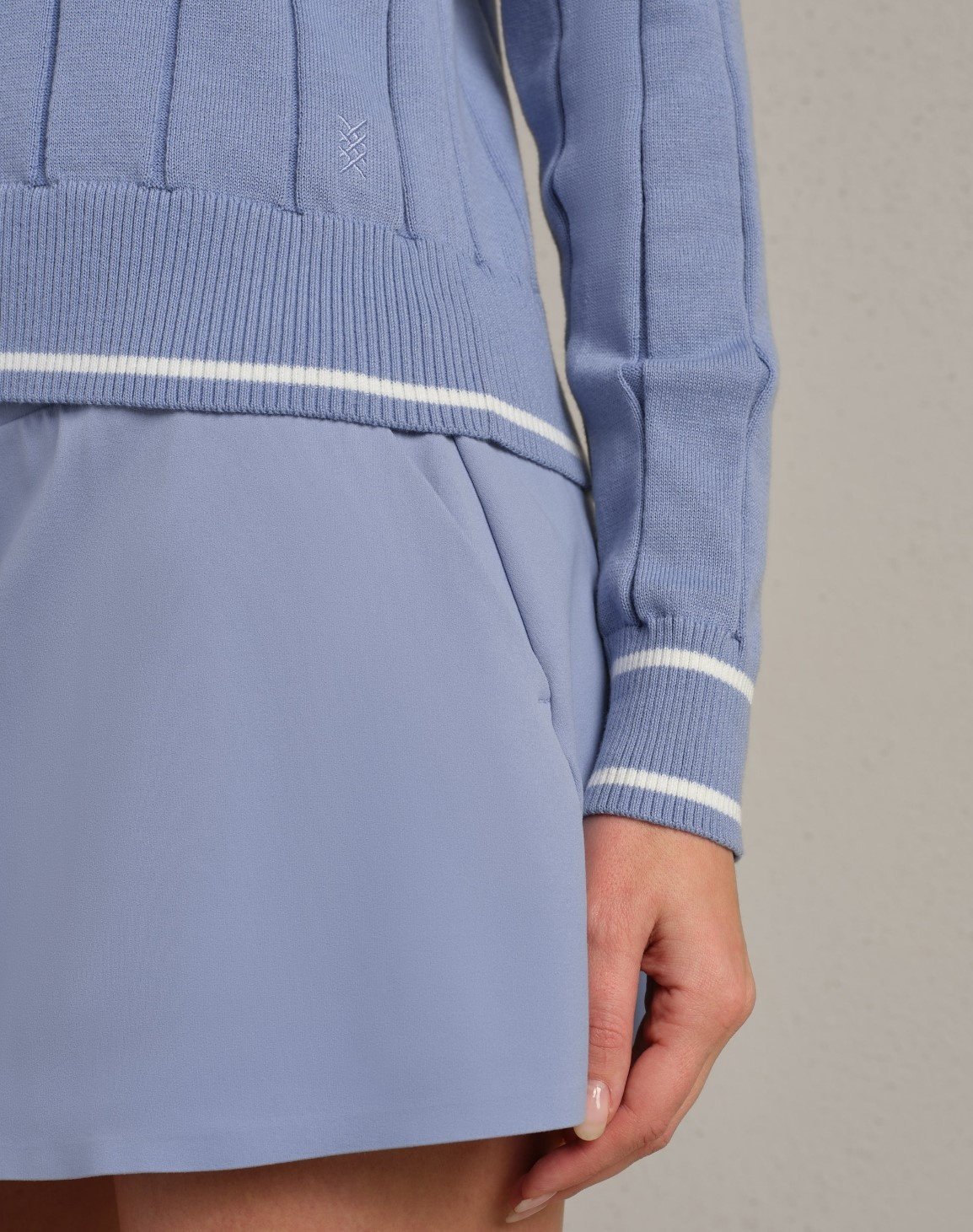 Rhone Varsity Cable Knit Sweater