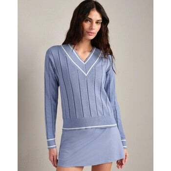 Rhone Varsity Cable Knit Sweater