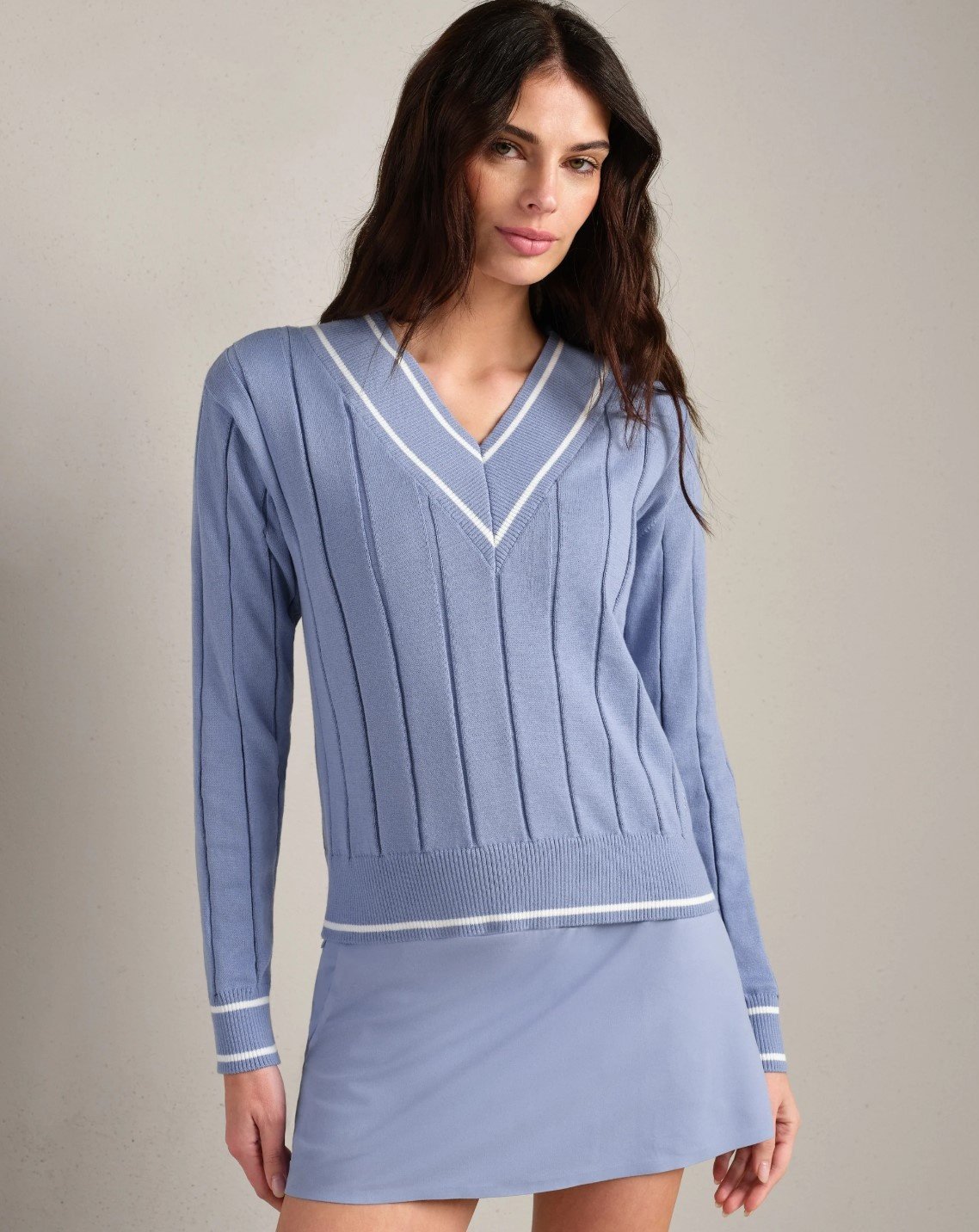 Rhone Varsity Cable Knit Sweater