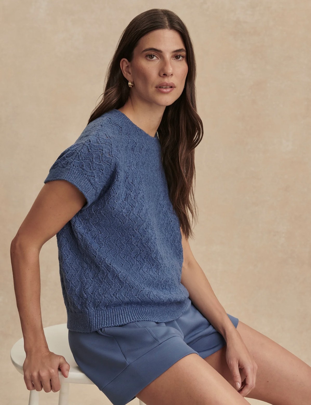 Varley Manae Pointelle Knit Top