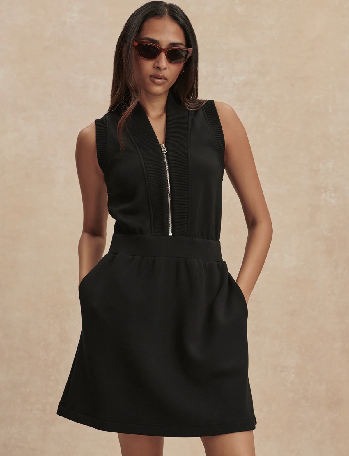 Varley Polyanna Half Zip Dress