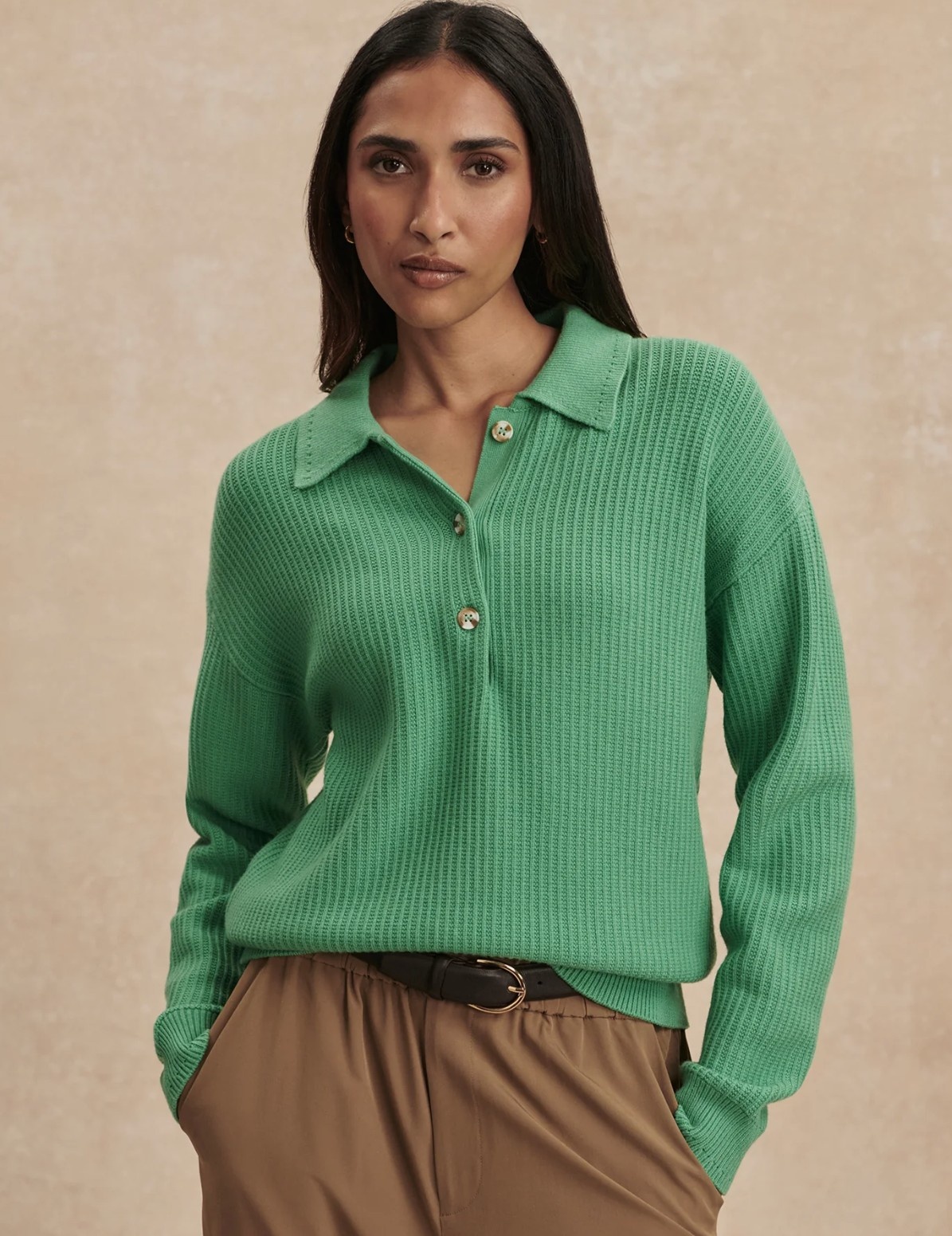 Varley Marlie Polo Knit Sweater