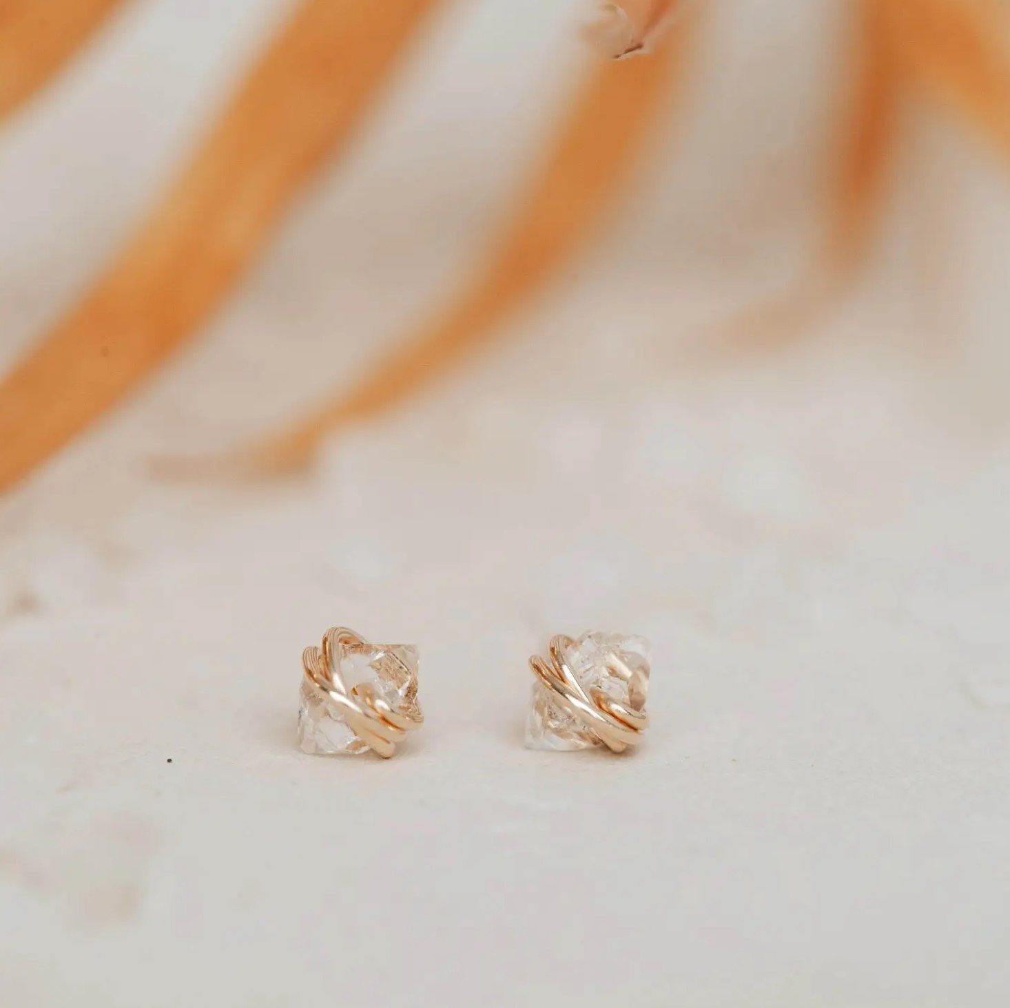 Hello Adorn Herkimer Diamond Studs