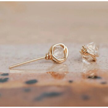 Hello Adorn Herkimer Diamond Studs