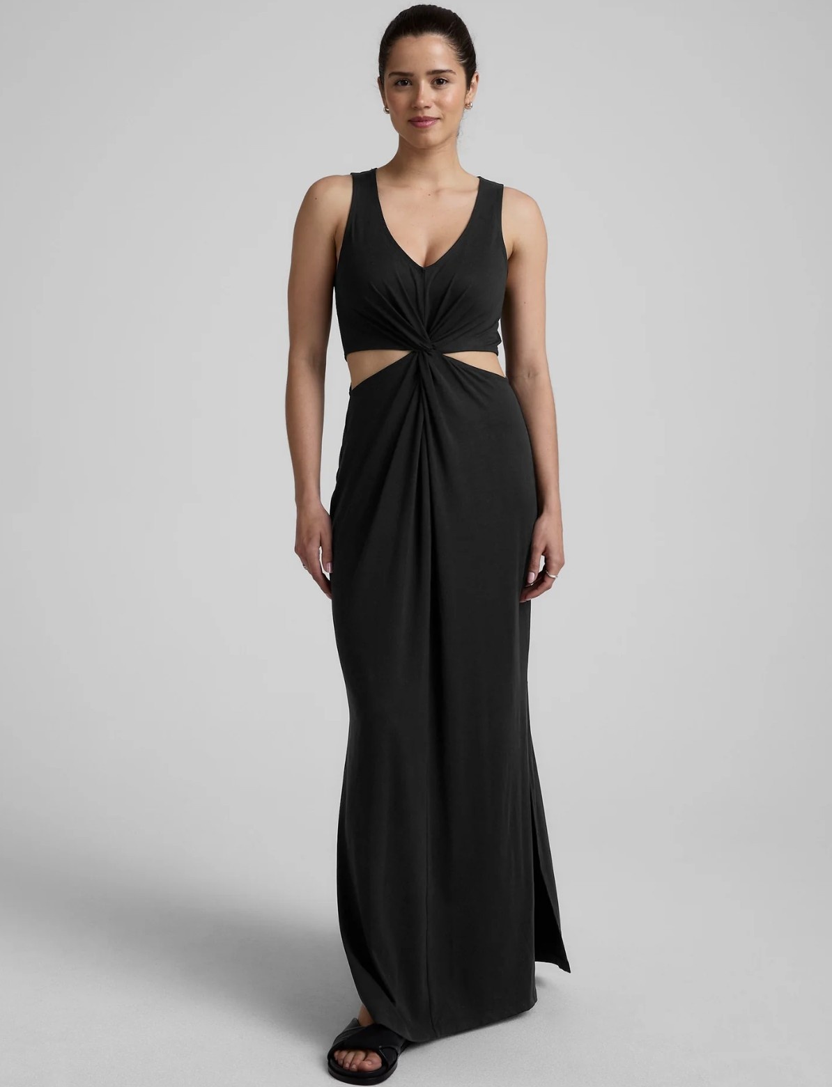 Beyond Yoga Around The World Twist Front Maxi Dress