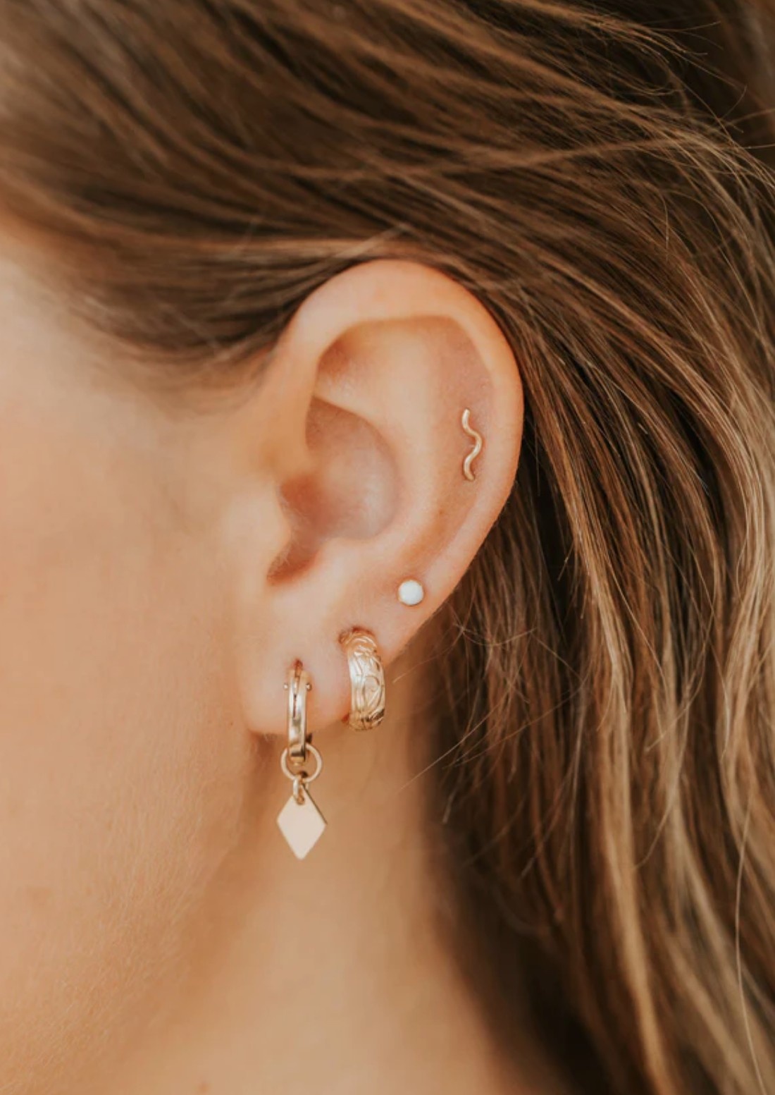 Hello Adorn Tiny Wave Ear Climbers