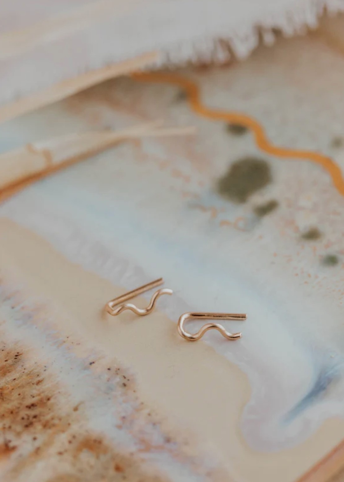 Hello Adorn Tiny Wave Ear Climbers