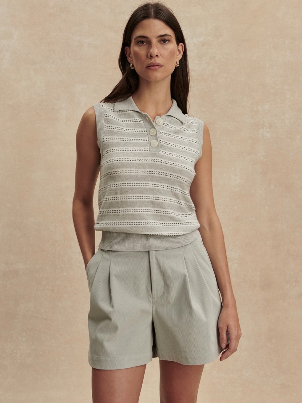 Varley Dannah Stripe Knit Top