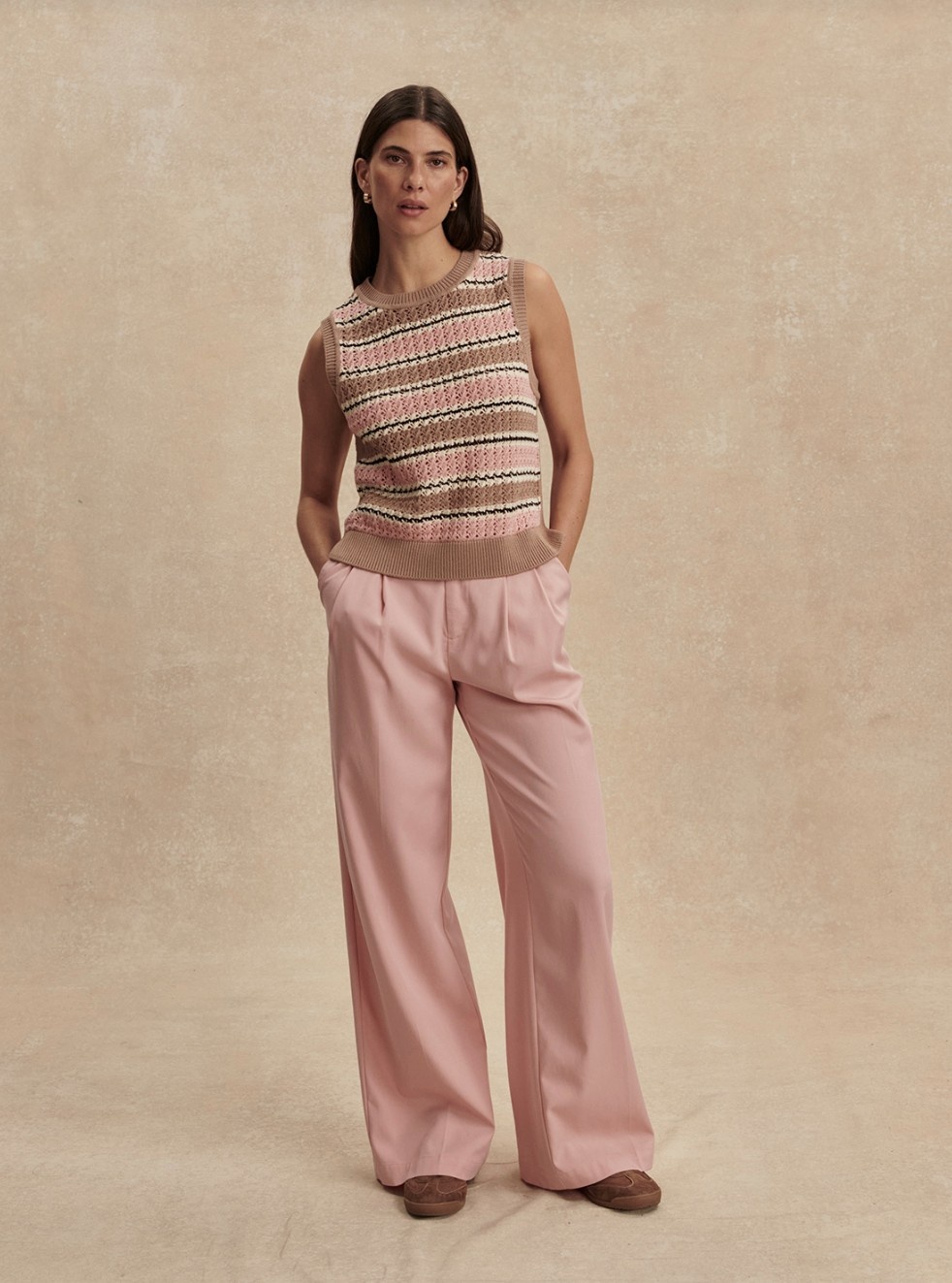 Varley Deeley Stripe Stitch Tank