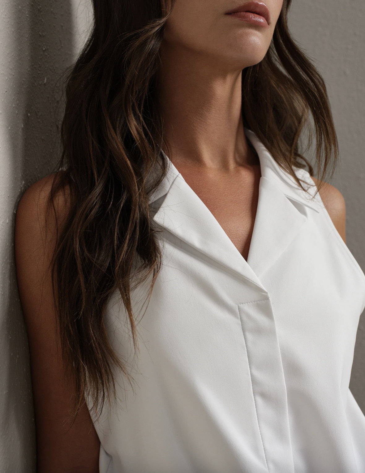 Rhone Mirage Sleeveless Notch Collar Blouse