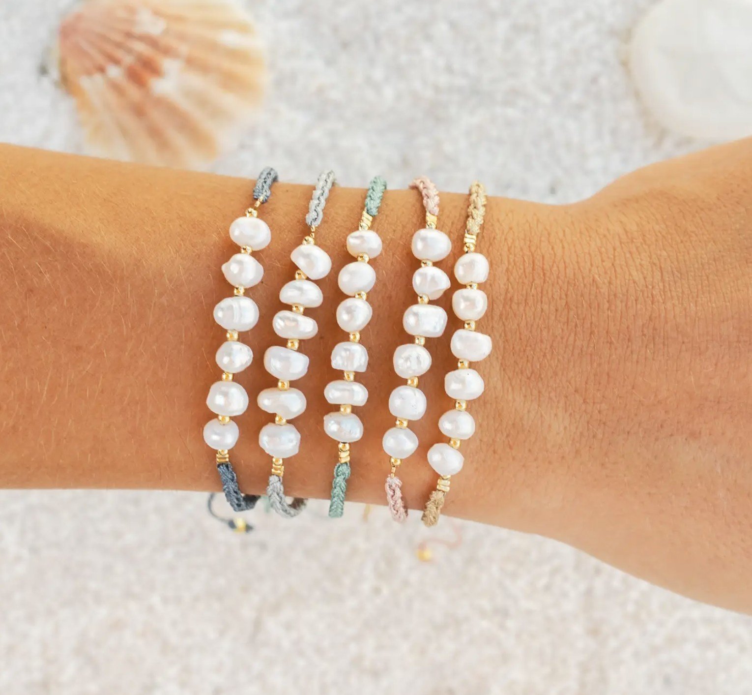 Lotus & Luna Sandkissed Mermaid's Pearl Bracelet