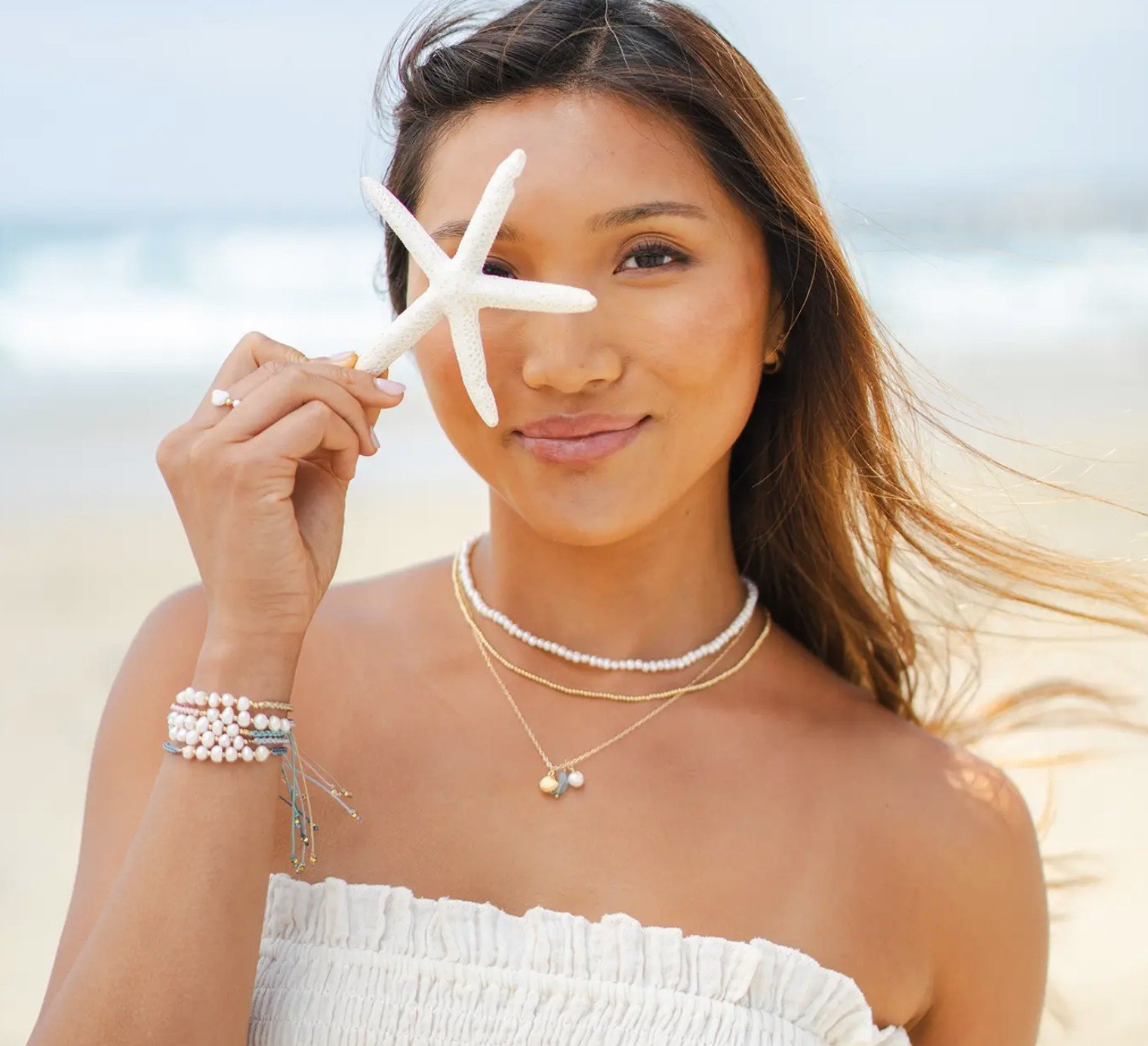 Lotus & Luna Sandkissed Mermaid's Pearl Bracelet