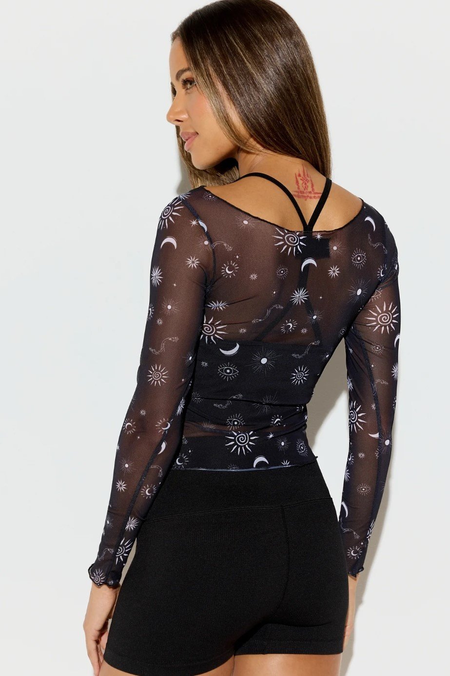 Spiritual Gangster Olivia Mesh Long Sleeve Top