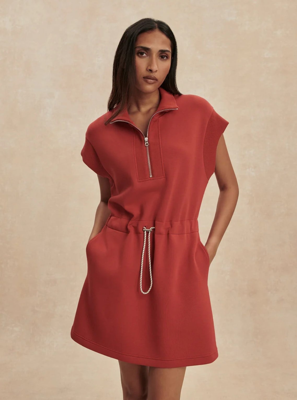Varley Avaya Half Zip Dress