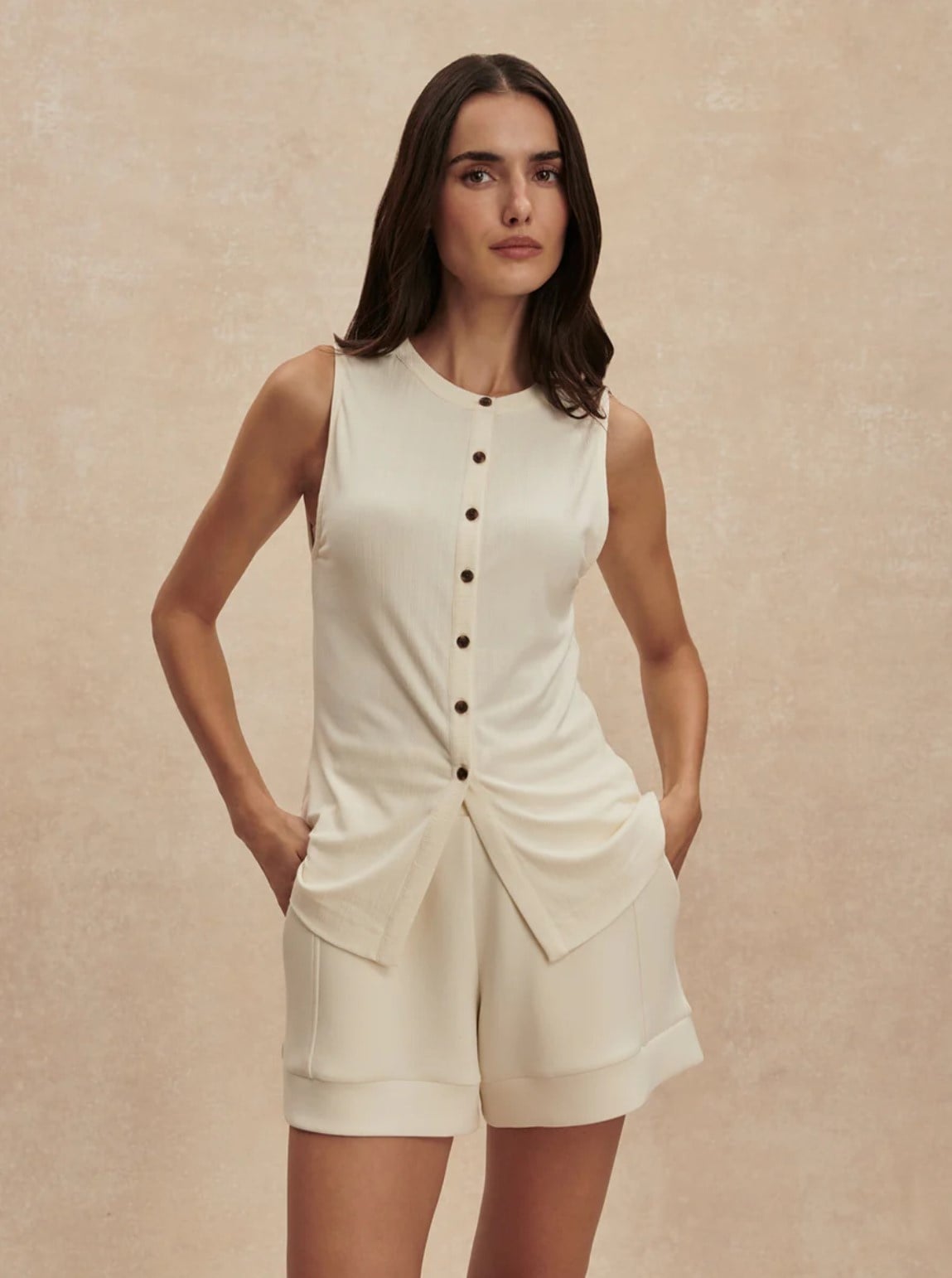 Varley Latia Button Through Tank