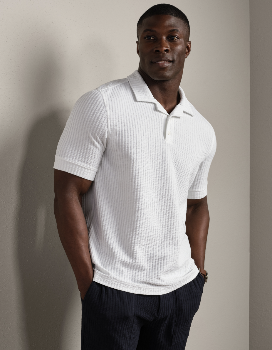Rhone Casual Seersucker Polo