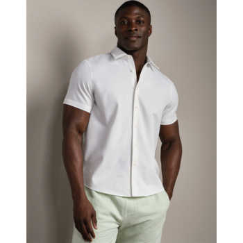 Rhone Brezza Linen-Blend Short Sleeve Shirt