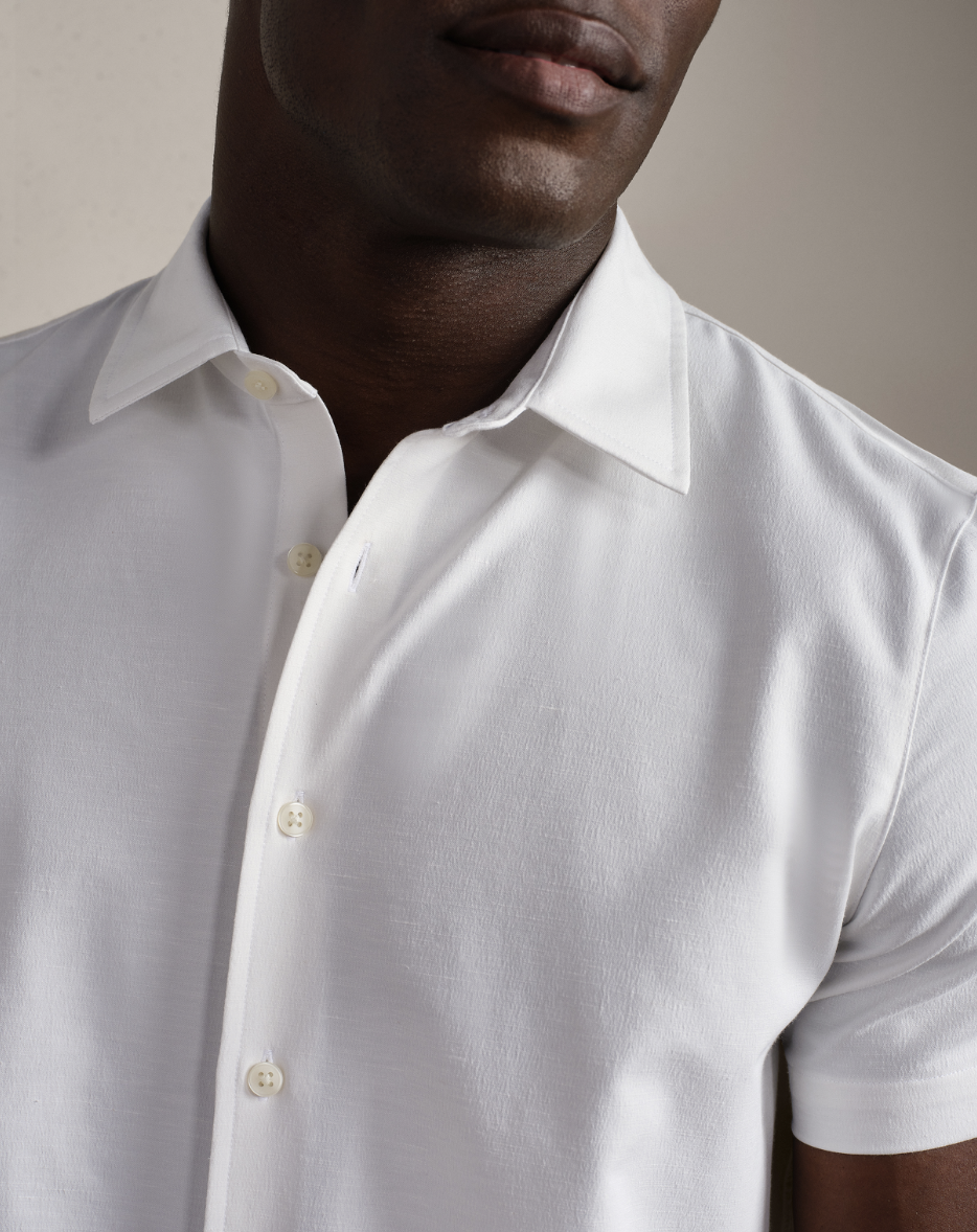 Rhone Brezza Linen-Blend Short Sleeve Shirt