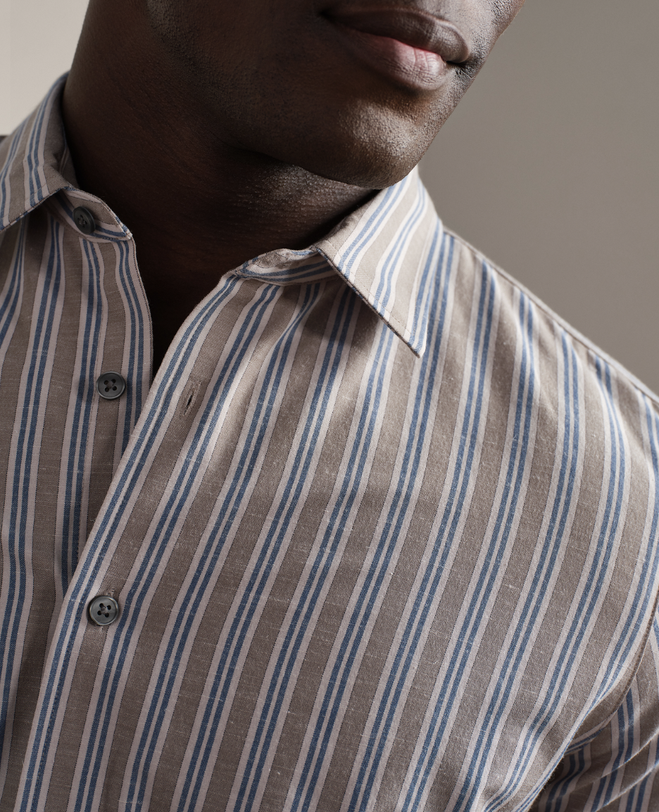 Rhone Brezza Linen Blend Short Sleeve Shirt