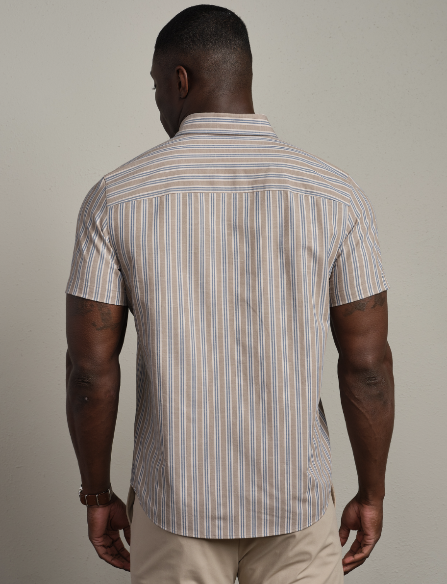 Rhone Brezza Linen Blend Short Sleeve Shirt