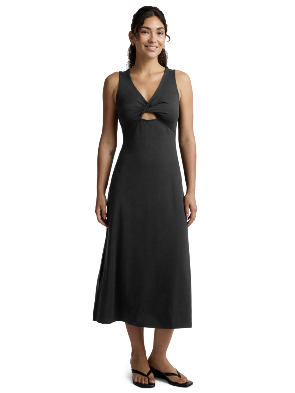 Beyond Yoga Twist Cutout Midi Dress