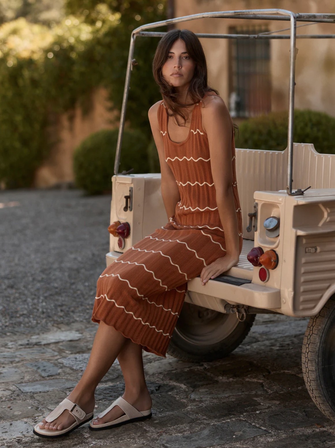 Varley Yuna Scallop Knit Dress