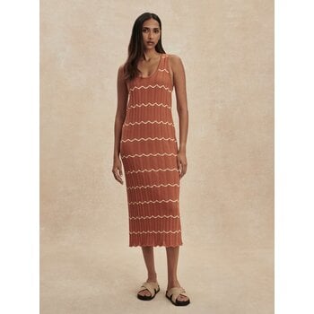 Varley Yuna Scallop Knit Dress