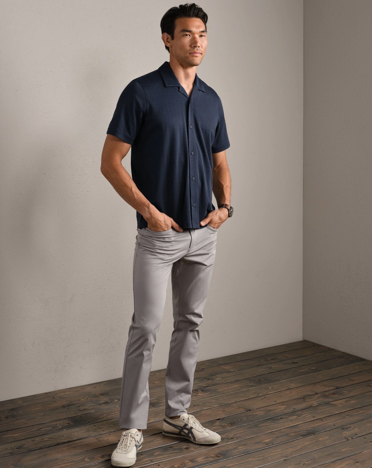 Rhone Palms Camp Collar Shirt