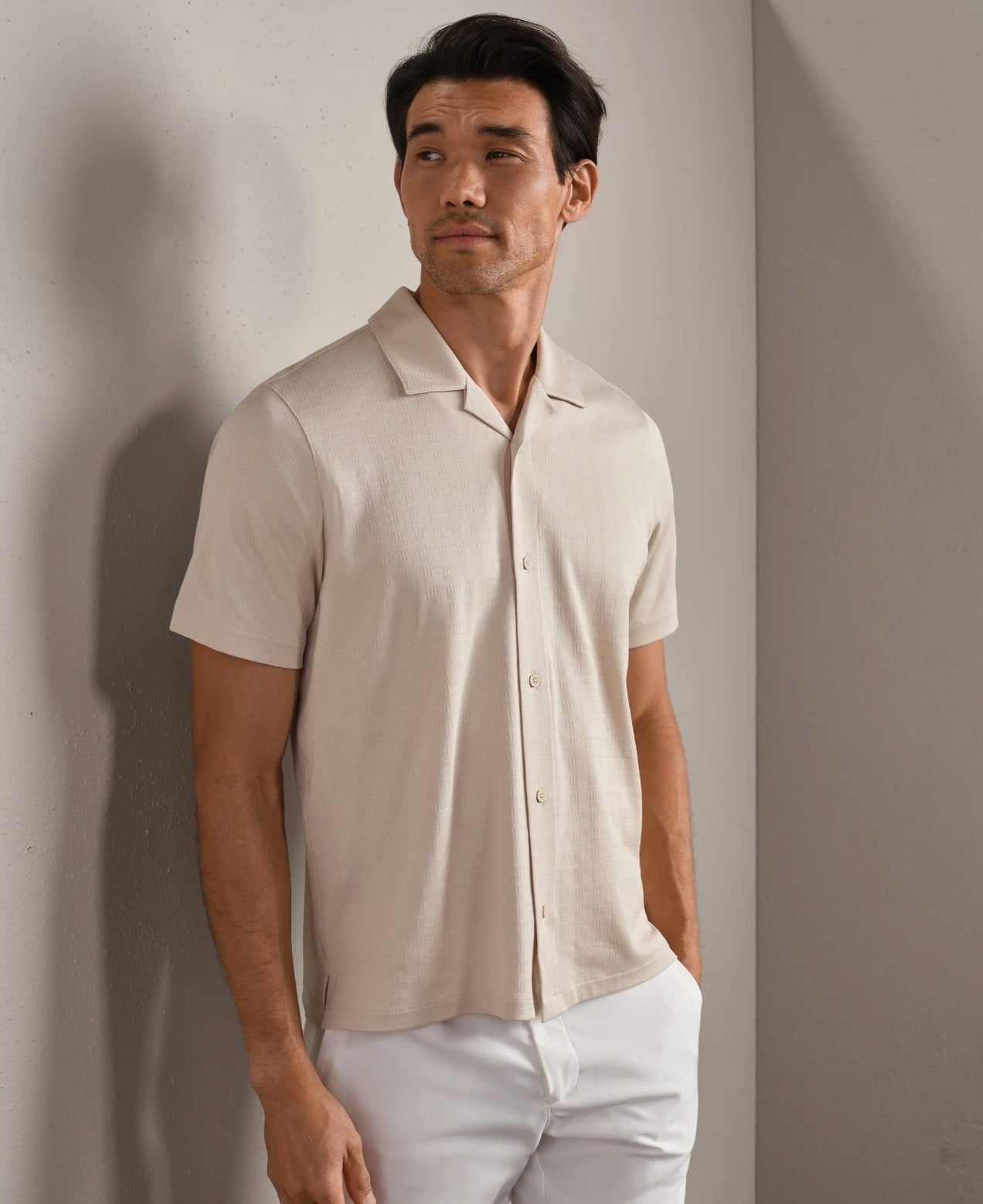 Rhone Palms Camp Collar Shirt