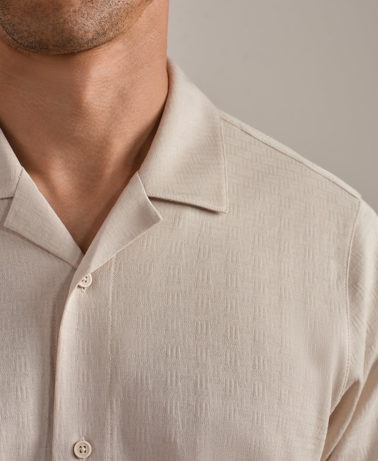 Rhone Palms Camp Collar Shirt
