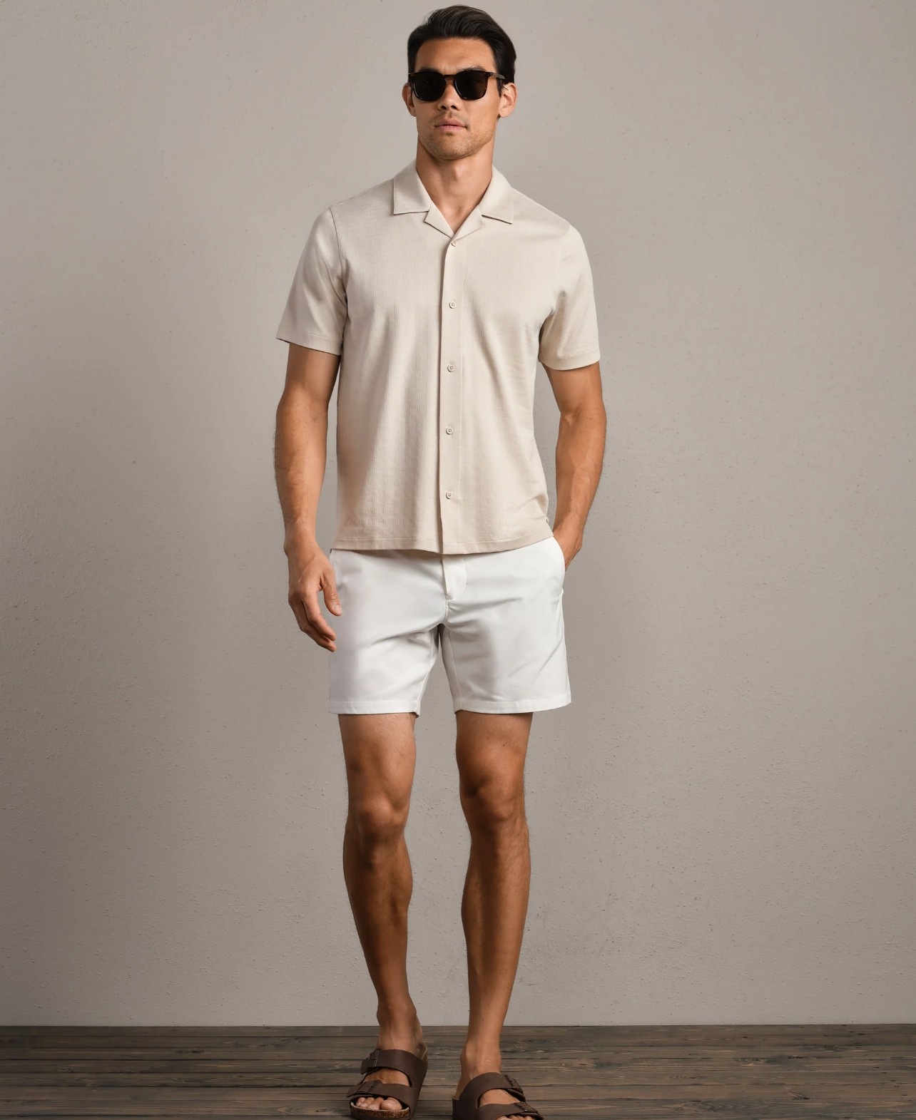 Rhone Palms Camp Collar Shirt